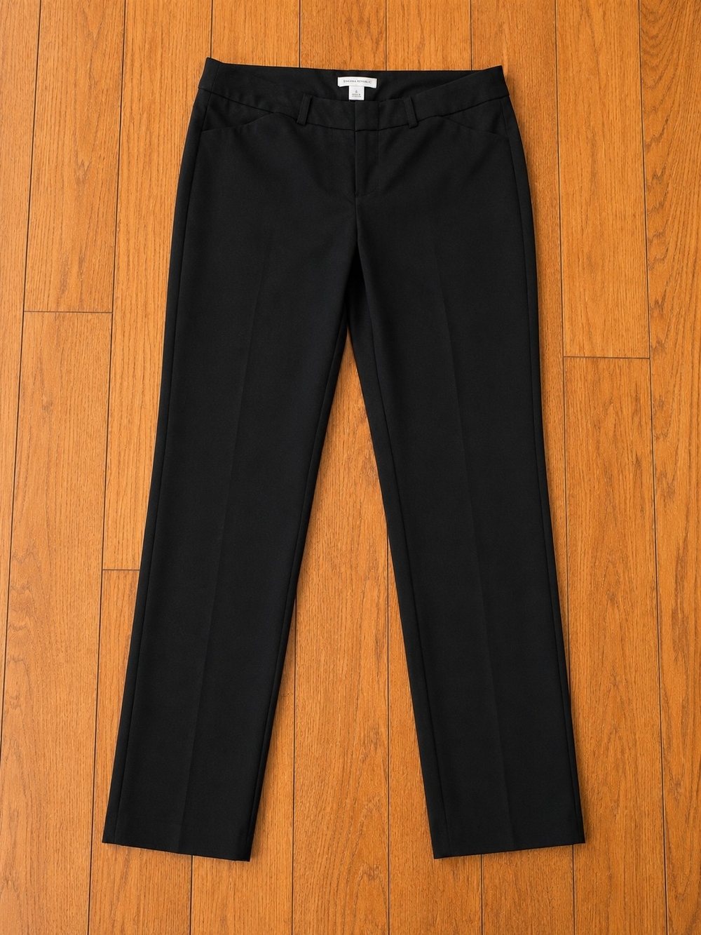 Caroline Belle Womens Dress Pants Size 6 Black Career Straight Leg Slacks